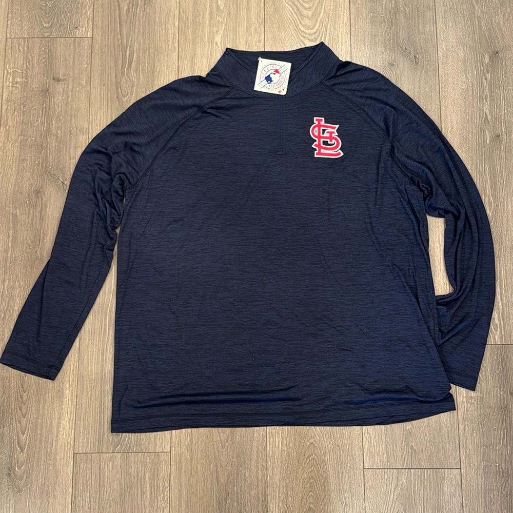Men’s 3XL St. Louis Cardinals light 1/4 zip top NWT